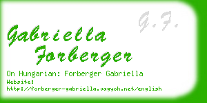 gabriella forberger business card